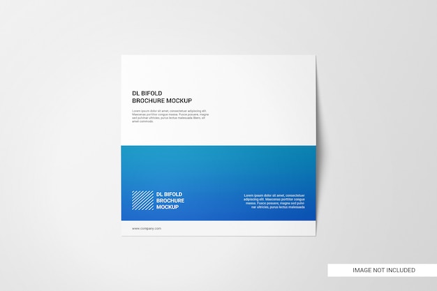 Tweevoudige brochure mockup