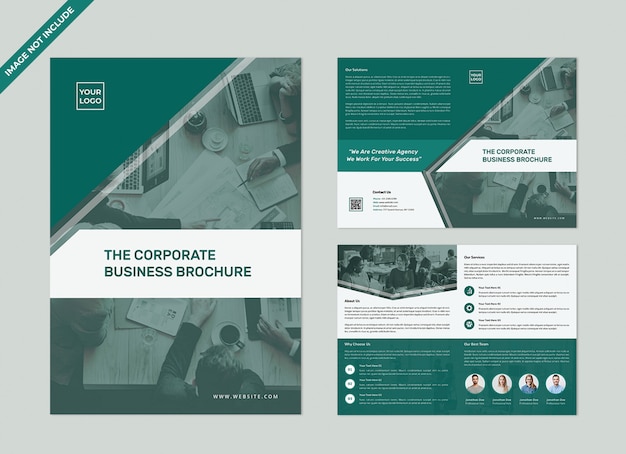 Tweevoudige brochure template