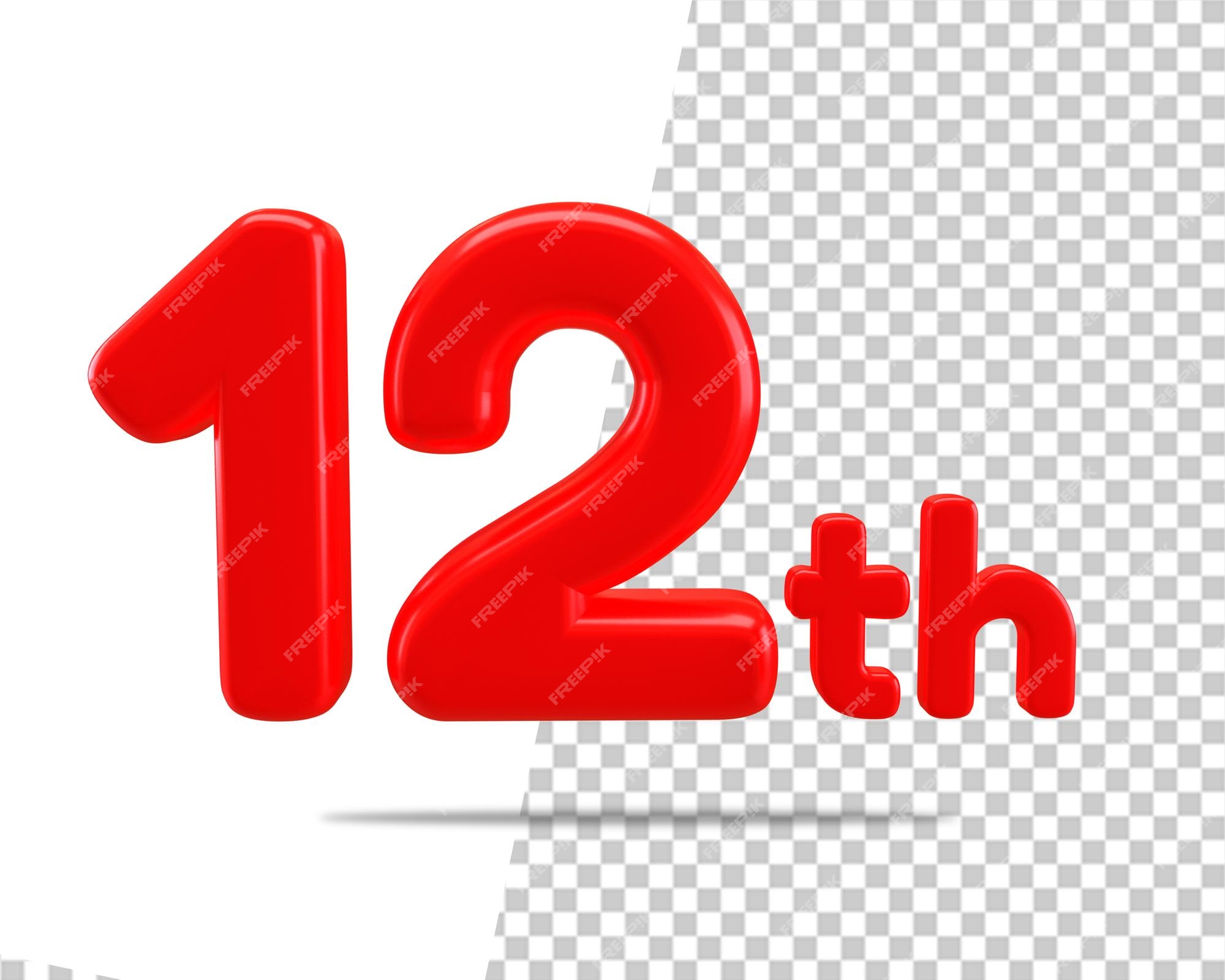 Number 12 twelve symbol sign in circle 12th Vector Image