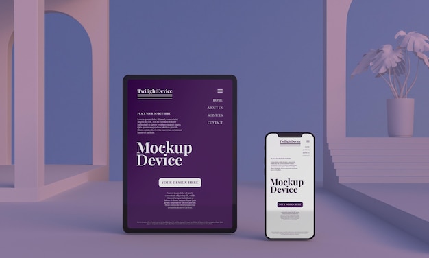 Twilight apparaat mockup ontwerp