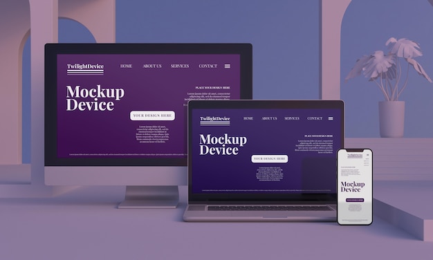 Twilight apparaat mockup ontwerp