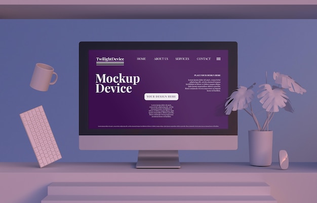 Twilight apparaat mockup ontwerp