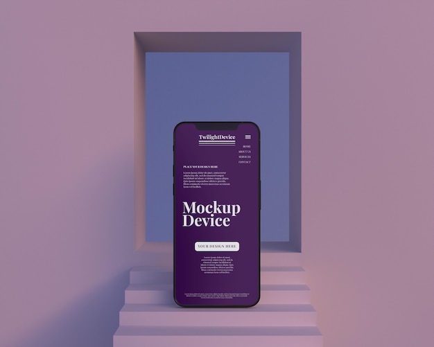 PSD design del mockup del dispositivo twilight