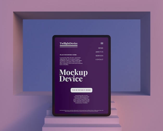 PSD twilight device mockup design