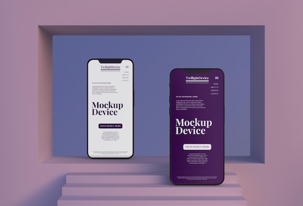 PSD design del mockup del dispositivo twilight