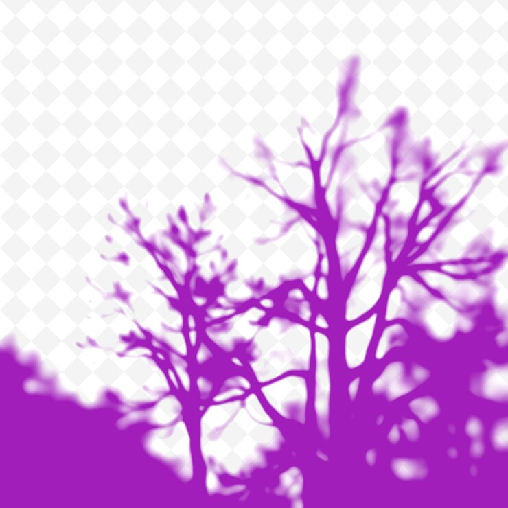PSD twilight forest shadow casting deep elongated tree silhouettes png shadow cast illustrationsd