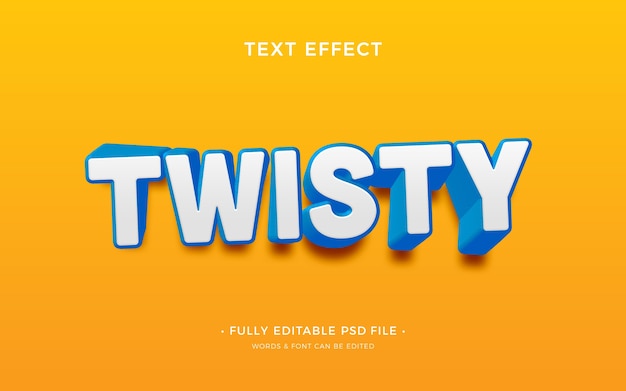 Twist text effect