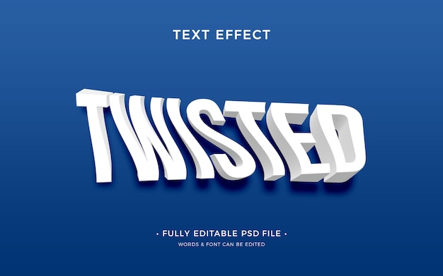 PSD Эффект twist text