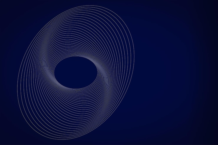 PSD twisted spiral shape resembling a tornado or particle motion white on blue background suitable