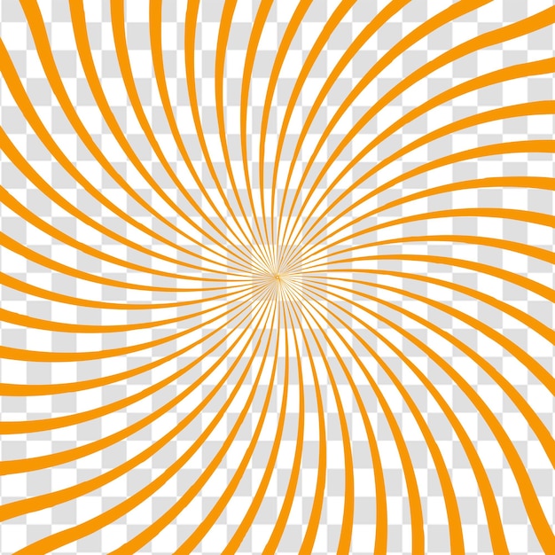 Twisting Comic Speed Rays i Pop Art Sunshine Burst Effect izolowane na przezroczystym tle