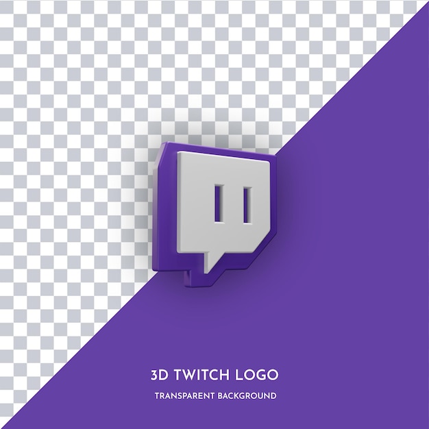 Значок стиля 3d приложения twitch