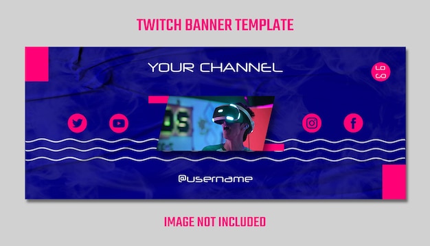 PSD twitch gamer banner