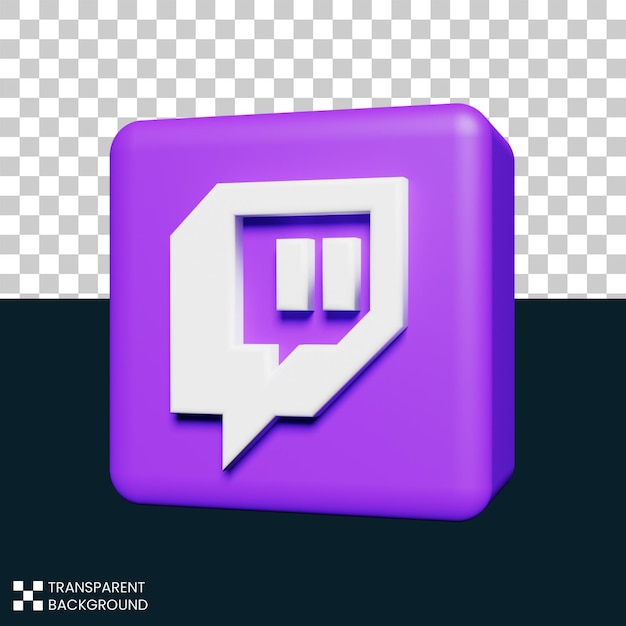 Twitch icon 3d render