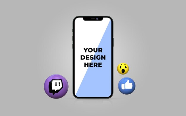 Twitch Icon Mockup on iPhone