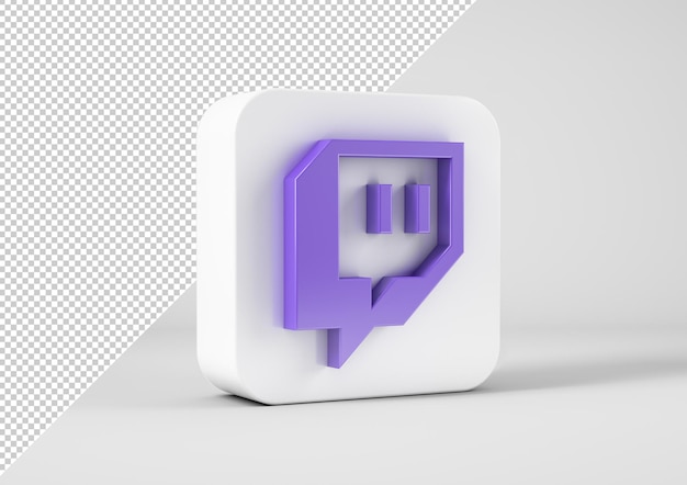 Twitch-logo in 3D-weergave