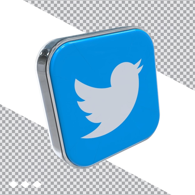 twitter 3d icon new stlye