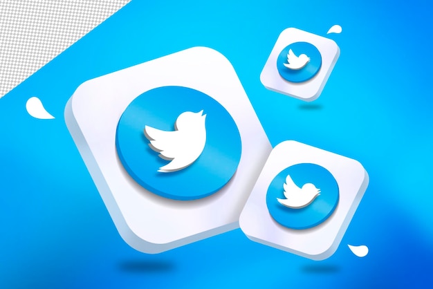 Twitter 3d icon