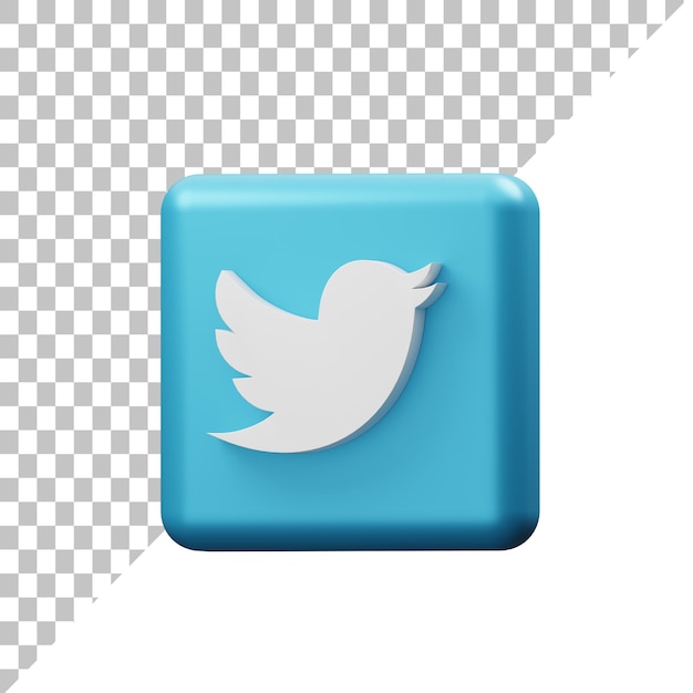 Twitter 3d illustratie