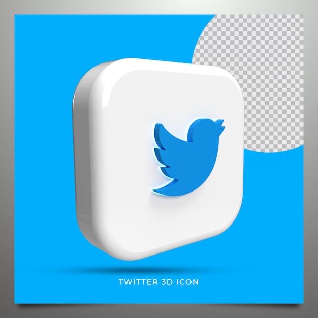 Twitter 3d render