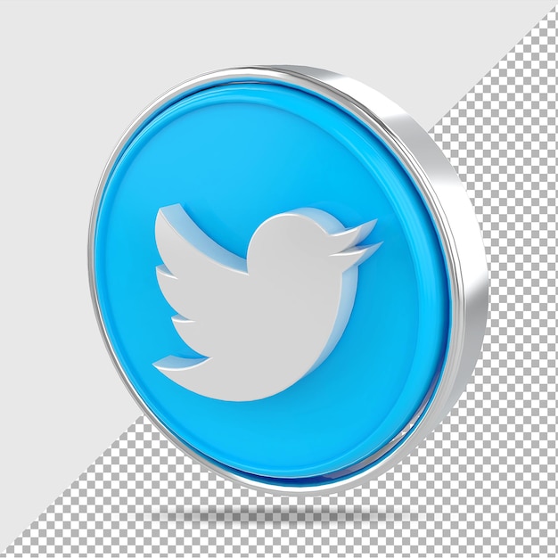 Логотип twitter 3d стили