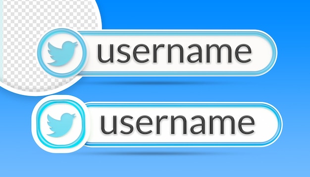 PSD rendering del terzo inferiore di twitter isolato