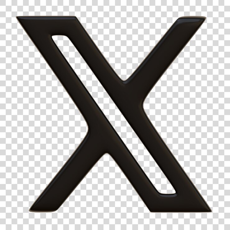 PSD новая иконка twitter выделена на белом фоне логотип буквы x знак логотипа кнопки приложения социальных сетей
