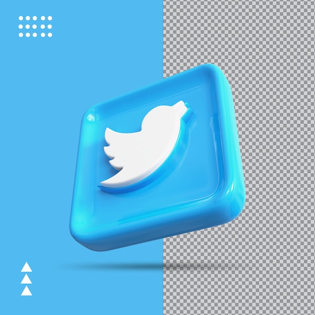 Twitter-pictogram 3d