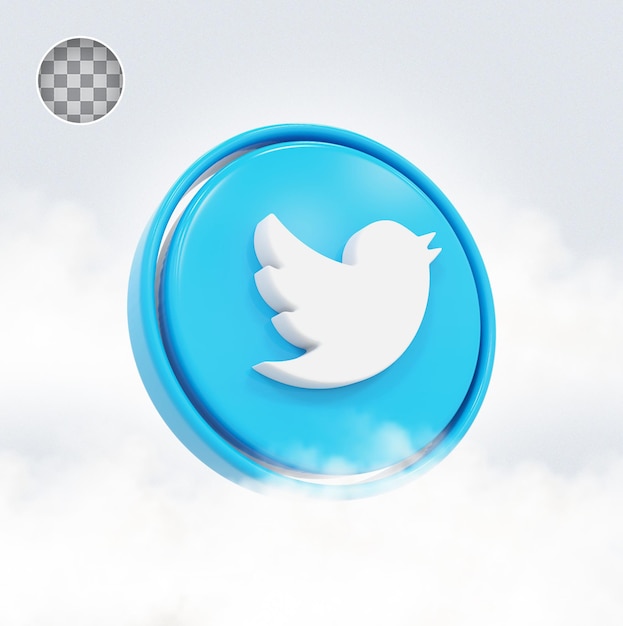 Twitter-pictogram 3d