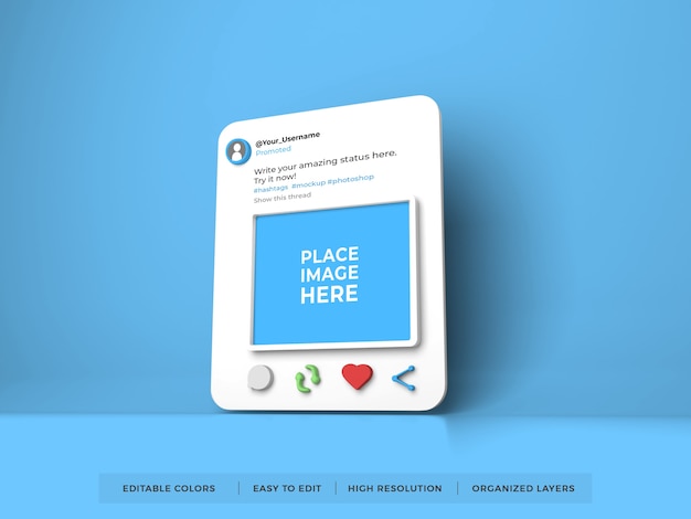 Twitter post social media mockup