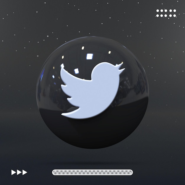 Twitter social media colore nero