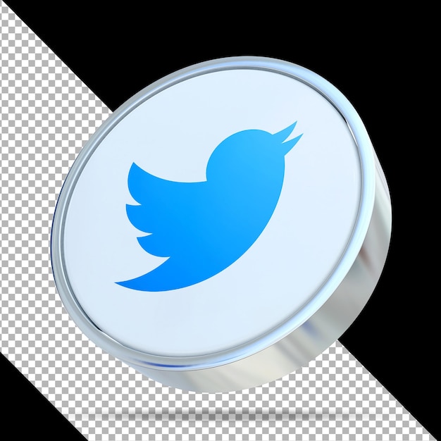 Twitter sociale media 3d-stijlen