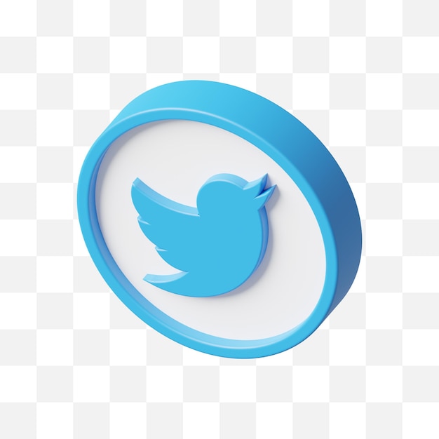 Twitter sociale media icoon 3d