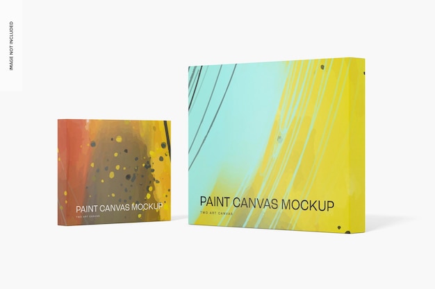 Two art canvas mockup, standing