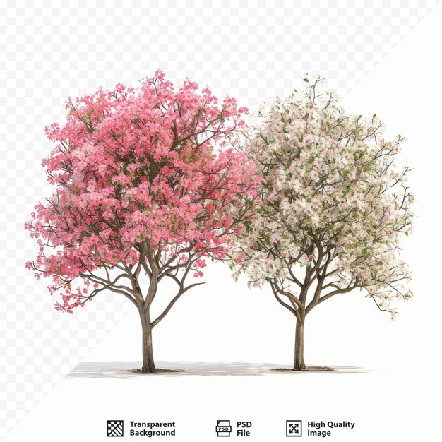 PSD two blossom trees