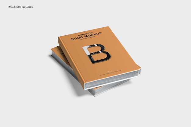 Two books are stacked on top of each other, one of which is a book mockup.