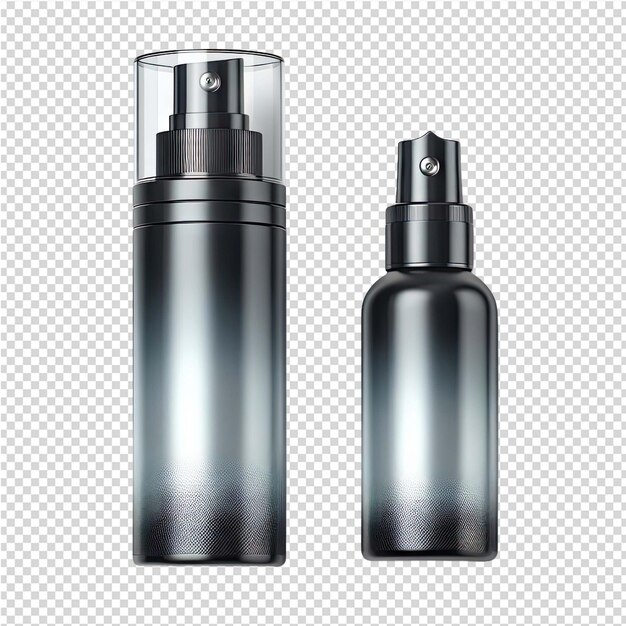 PSD two bottles of spray are shown with one that sayssprayon it