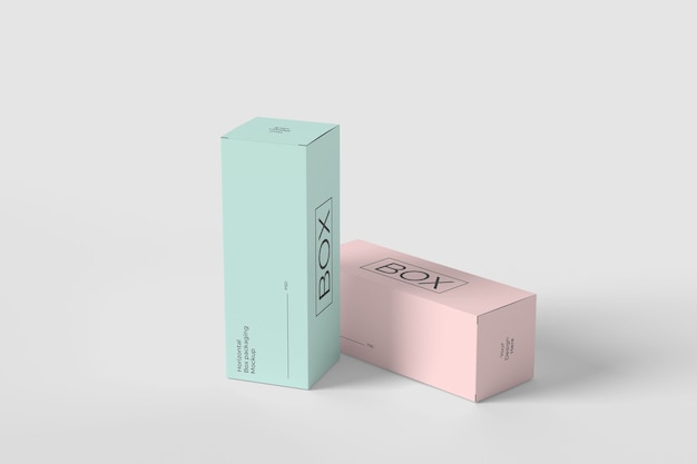 PSD two boxs packaging mockup