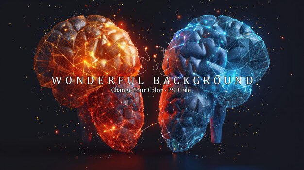 Two Brains One Connection A Digital Art Visualization of Interconnectedness