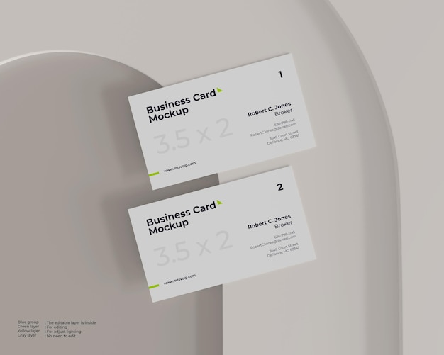 Two business card mockup