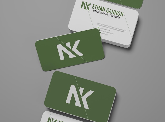 Two business cards for a company called a.