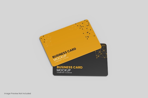 Two bussiness card mockup design isolated