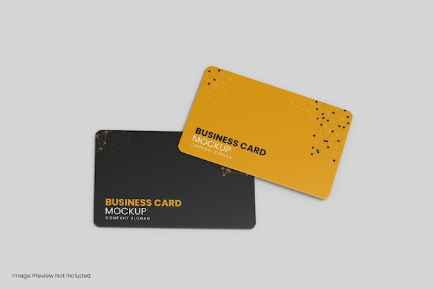 Two bussiness card mockup design isolated