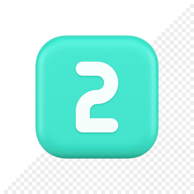 Two character button numeral cyberspace calculation service 3d realistic icon