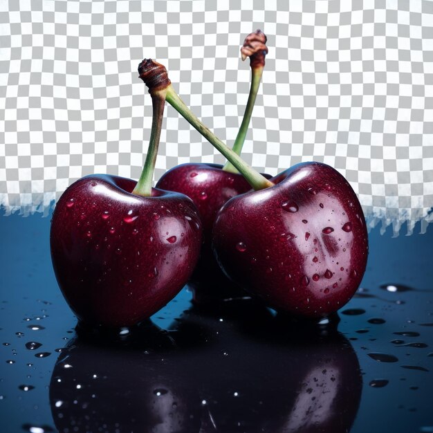 PSD two cherries with the word  pomegra  on them