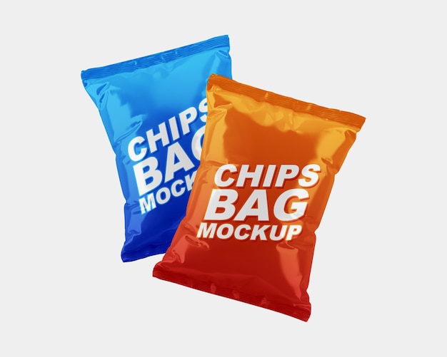 Two Chips Bag Mockup