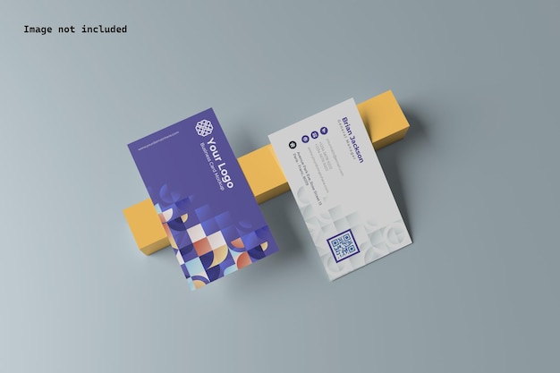 PSD two colorful business card mockup