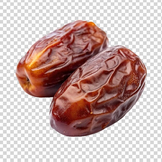 PSD two dates isolated on a transparent background closeup macro