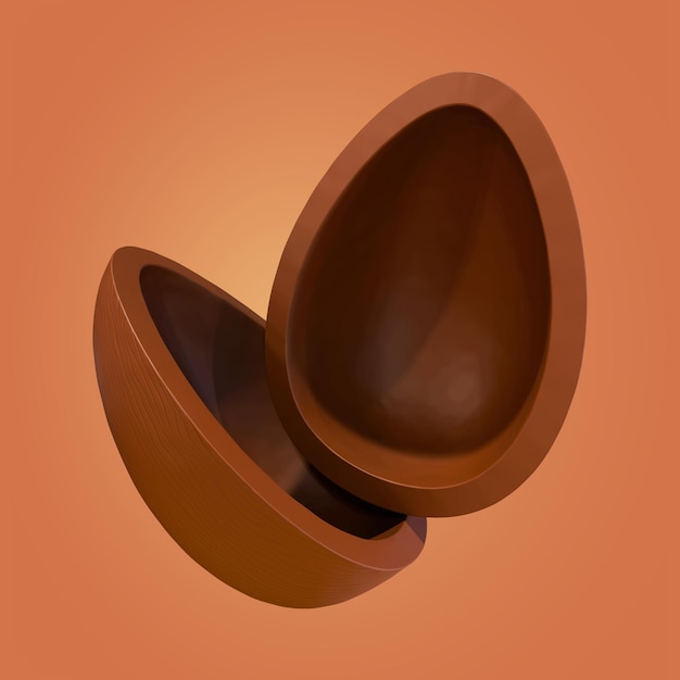 PSD two easter egg chocolate 3d