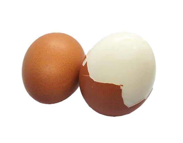 two eggs that have been broken in half