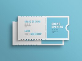 PSD two event ticket  mockup
